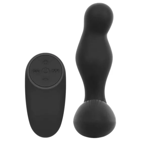 Easytoys Anal Collection - análny vibrátor na diaľkové ovládanie - čierny