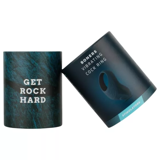 Boners - vibračný erekčný krúžok - nabíjací - sivý