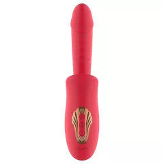   Teazers - vibračné dildo s jazýčkovým klitorálnym stimulátorom (červené)
