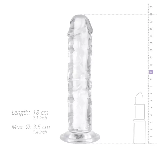 EasyToys - dildo realistické - želé - 16 cm - priehľadné