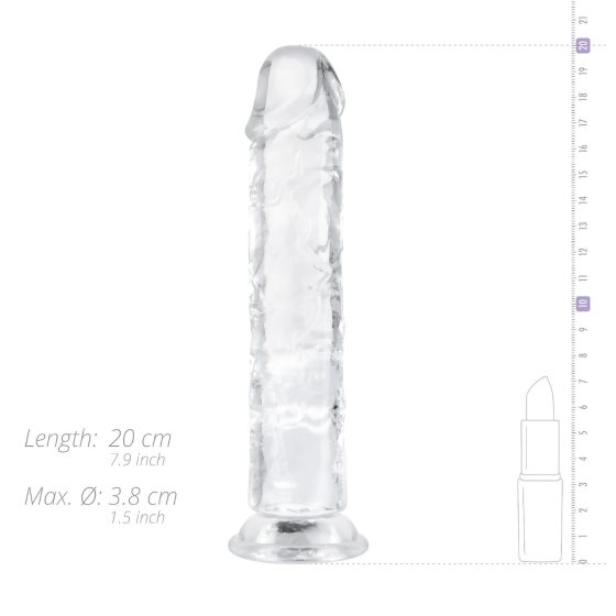 EasyToys - gelový dildo - 18 cm (priehľadný)
