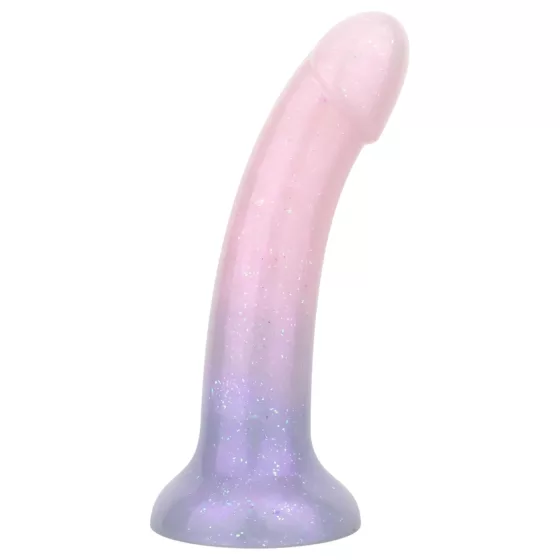EasyToys Mermaid - silikónové dildo s trblietkami - 15 cm - ružové