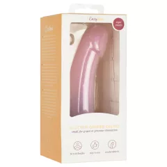   EasyToys Mermaid - silikónové dildo s trblietkami - 15 cm - ružové