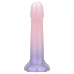   EasyToys Mermaid - silikónové dildo s trblietkami - 15 cm - ružové