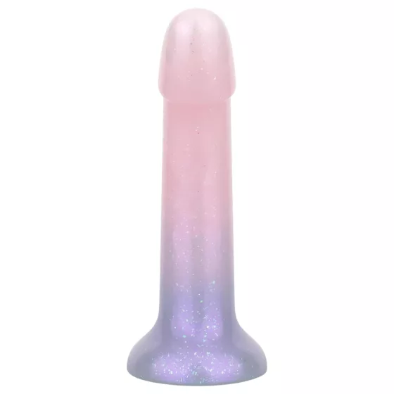 EasyToys Mermaid - silikónové dildo s trblietkami - 15 cm - ružové