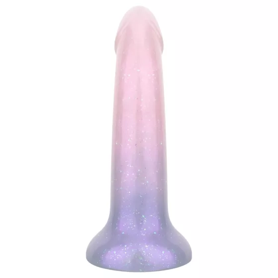 EasyToys Mermaid - silikónové dildo s trblietkami - 15 cm - ružové