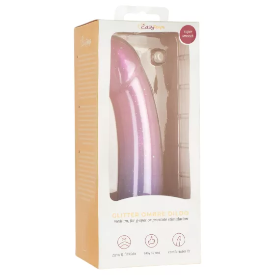 EasyToys Mermaid - dildó - trblietavý povrch - 19 cm ružový