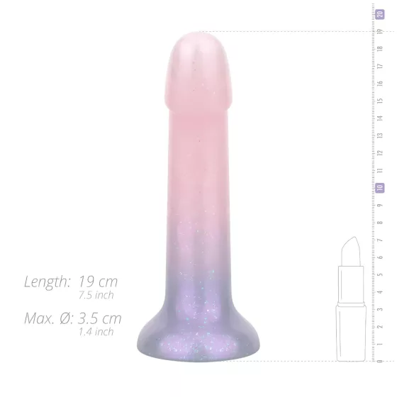 EasyToys Mermaid - dildó - trblietavý povrch - 19 cm ružový