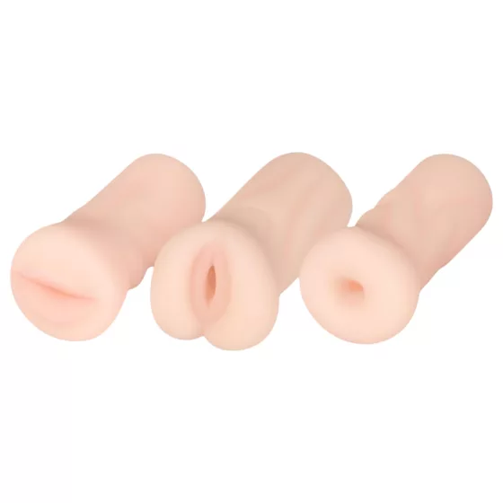 FWB - realistický masturbátor set - prírodná farba