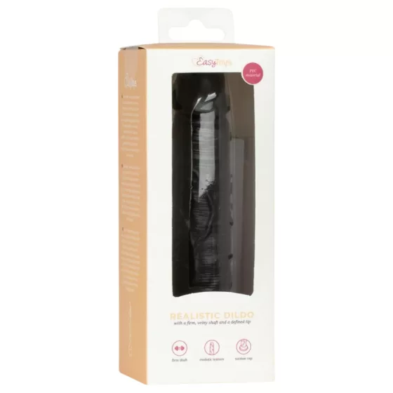 Easytoys - realistický dildo - 12 cm - čierny