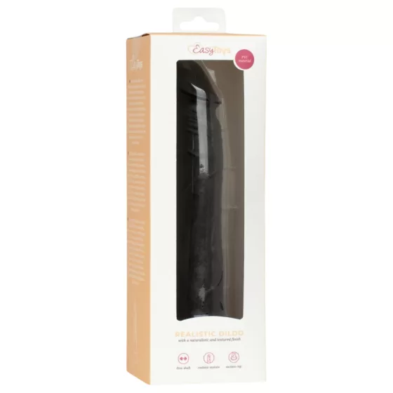 Easytoys - realistický dildo - 17,5 cm - čierny
