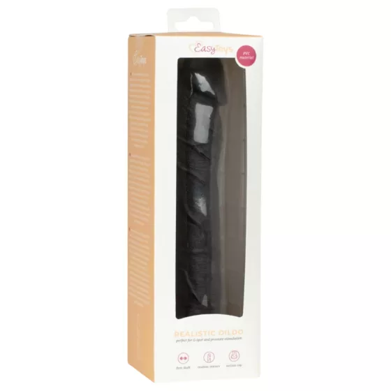 Easytoys - realistický dildo - 22,5 cm - čierny