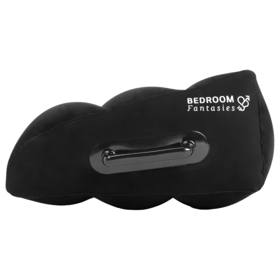 Bedroom Fantasies - nafukovací sex vankúš s úchytkami - čierny