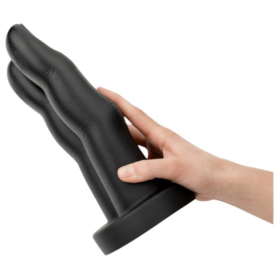 BUTTR Victory - dvojitý prst anál dildo (čierny)