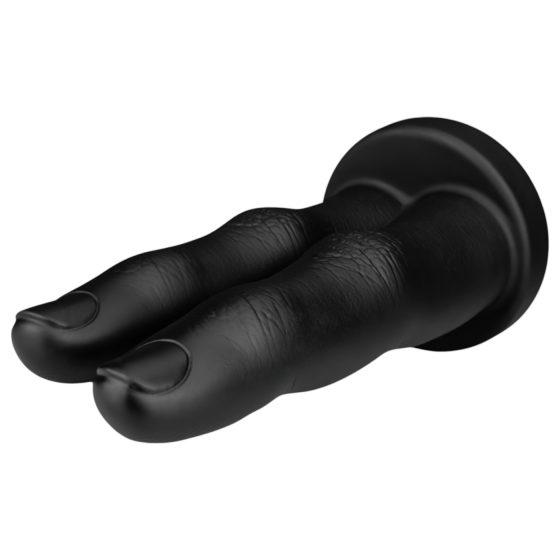 BUTTR Victory - dvojitý prst anál dildo (čierny)