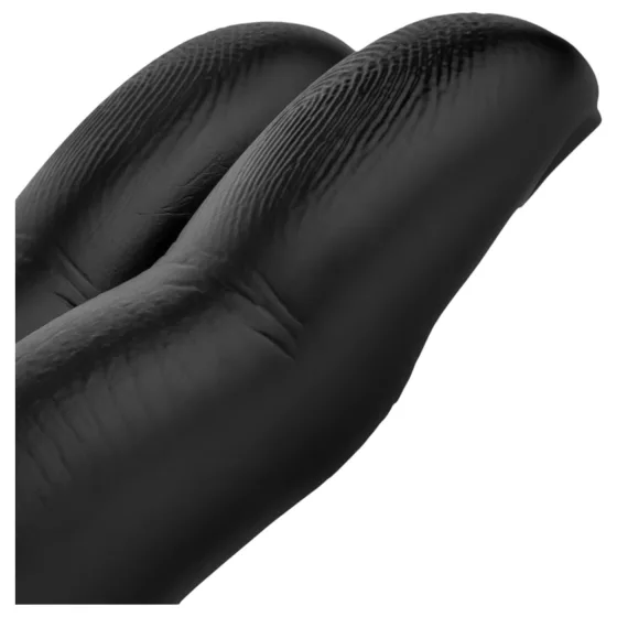 BUTTR - análny dvojitý prstový dildo - čierne