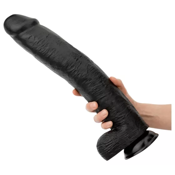 BUTTR - realistický veľký dildo - čierne - 43 cm