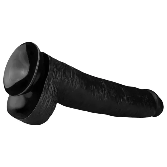 BUTTR - realistický veľký dildo - čierne - 43 cm