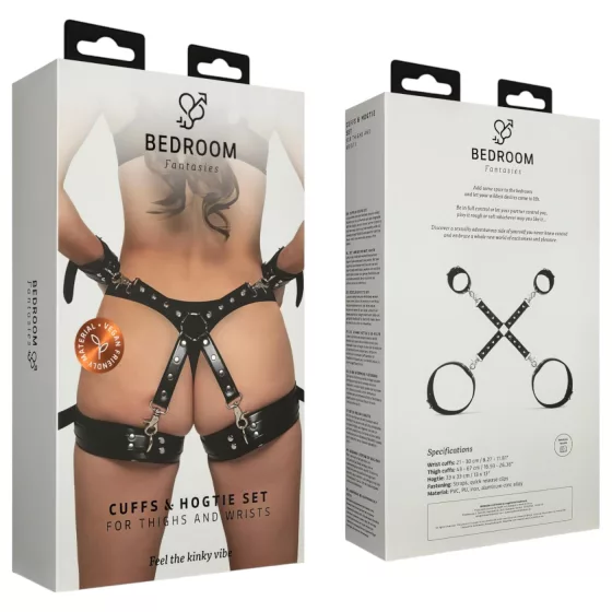 Bedroom Fantasies - putá na zápästia a stehná - čierne
