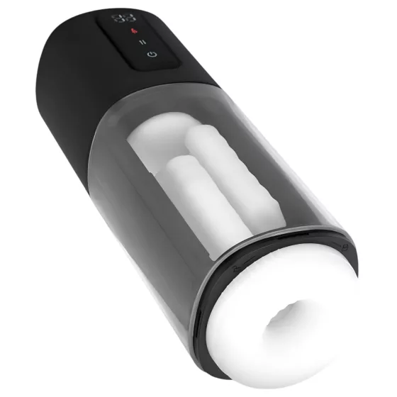 CRUIZR CX11 - vyhrievaný úzky masturbátor - čierny