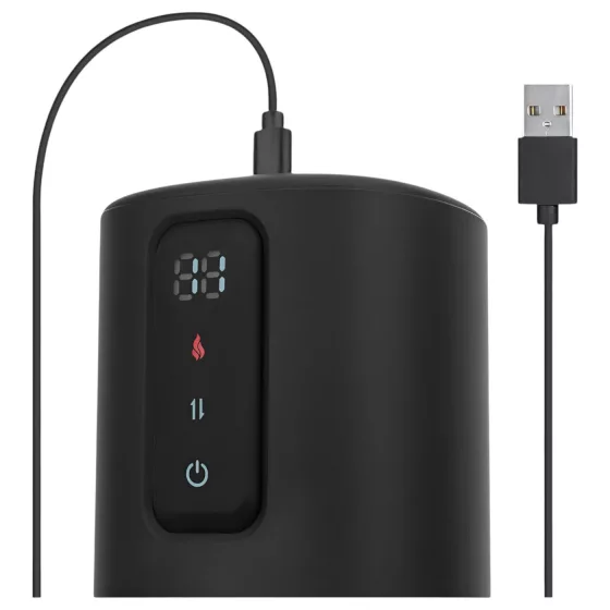 CRUIZR CX11 - vyhrievaný úzky masturbátor - čierny