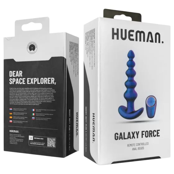 Hueman Galaxy Force - rádiový análny vibrátor (fialový)