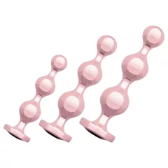 Rosy Gold - análny dildo set (ružovo-zlatý)