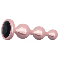 Rosy Gold - análny dildo set (ružovo-zlatý)