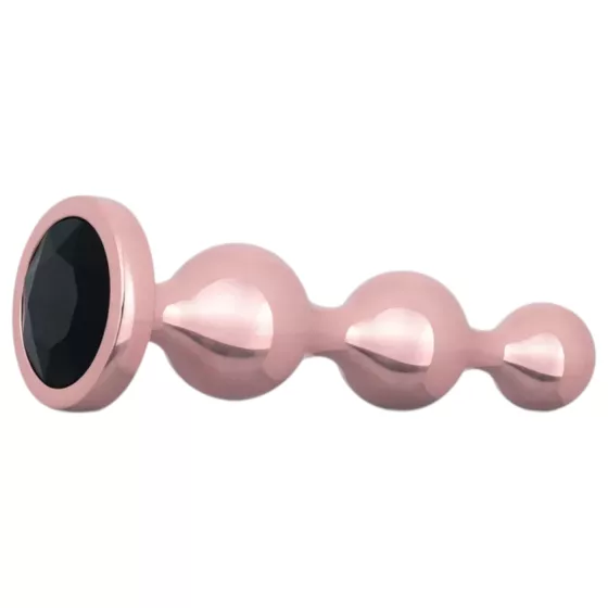 Rosy Gold - análny dildo set (ružovo-zlatý)