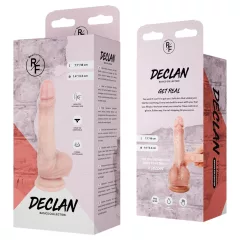   Real Fantasy Declan - realistický dildo s predkožkou (telovej farby) - 18 cm