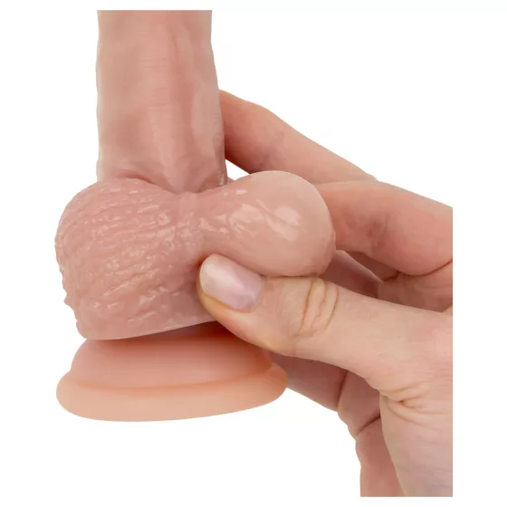 Real Fantasy Declan - realistický dildo s predkožkou (telovej farby) - 18 cm