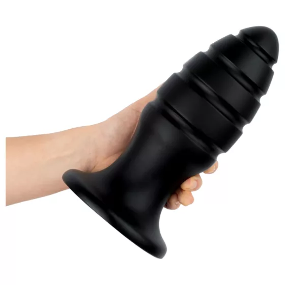 BUTTR Aftershock - obrovský análny plug (čierny) - 23 cm