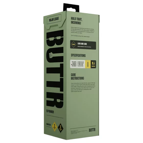 BUTTR Caterpiller - obrovský análny kolík (čierny) - 29 cm