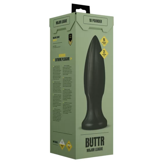 BUTTR Huge Explosive II - obrovský anál­ny kolík (čierny) - 29 cm