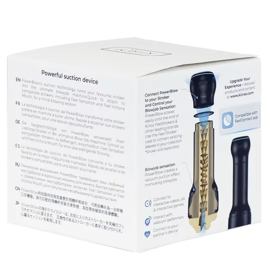 Kiiroo - masturbátor s funkciou sania a smart príslušenstvo - čierny