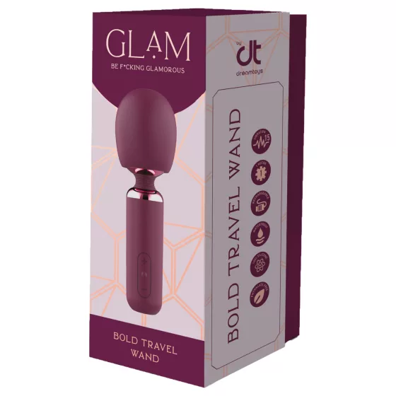 Glam - mini wand vibrátor (fialový)
