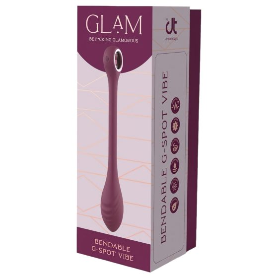 Glam - nabíjateľný, vodotesný a flexibilný G-bod vibrátor (fialový)