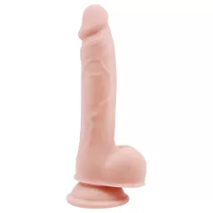   Mr. Dixx 7.6 - realistický dildo s prísavkou a semenníkmi - telová farba 19,5 cm