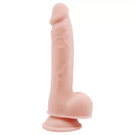 Mr. Dixx 7.6 - realistický dildo s prísavkou a semenníkmi - telová farba 19,5 cm