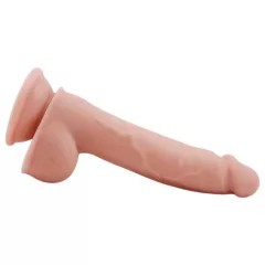   Mr. Dixx 7.6 - realistický dildo s prísavkou a semenníkmi - telová farba 19,5 cm