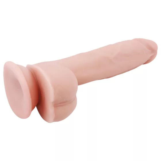 Mr. Dixx 7.6 - realistický dildo s prísavkou a semenníkmi - telová farba 19,5 cm