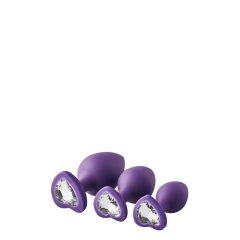   Flirts anal training kit - sada análneho dilda (3ks) - fialová
