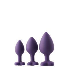   Flirts anal training kit - sada análneho dilda (3ks) - fialová