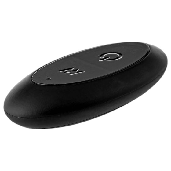 Glamour Glass - rádiový, sklenený anál vibrator - vlnitý (farebný)