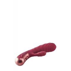   Dinky Jimmy K. - nabíjací vibrátor s ramienkom na klitoris (bordový)