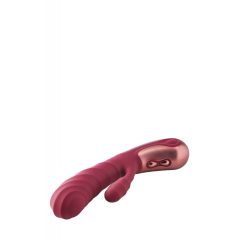   Dinky Jimmy K. - nabíjací vibrátor s ramienkom na klitoris (bordový)