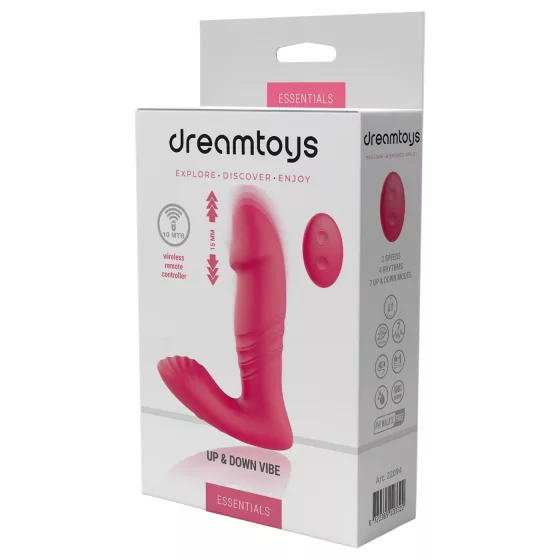 Dreamtoys - nositeľný vibračný stimulátor s diaľkovým ovládaním - ružový