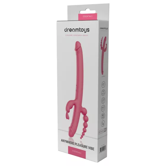 Dreamtoys - vibrátor pre bod G a klitoris - dobíjací, 4 ramená - ružový