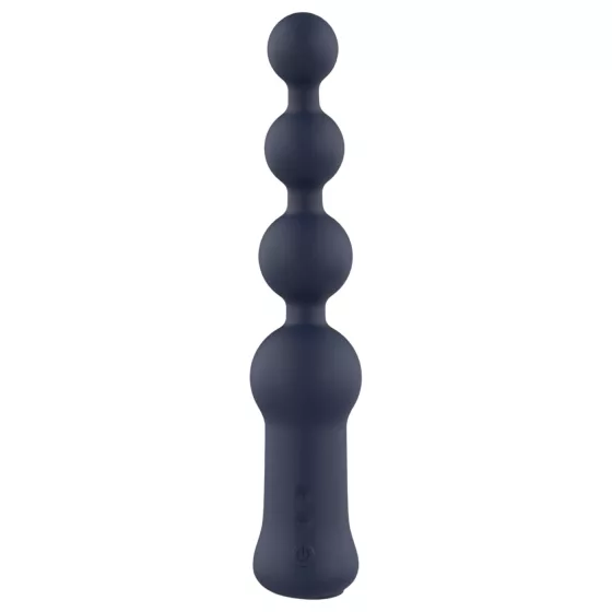 Startroopers Hubble - vibračný análny kolík s perličkami - modrý, dobíjací