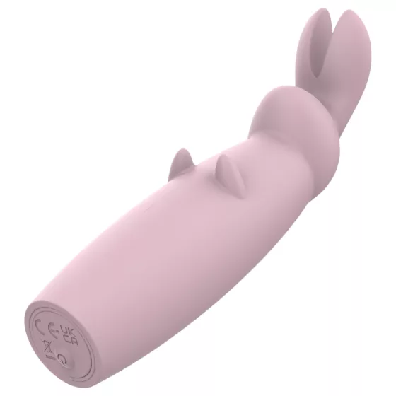 Nude Hazel - vibrátor na klitoris s králikom - fialový - nabíjateľný